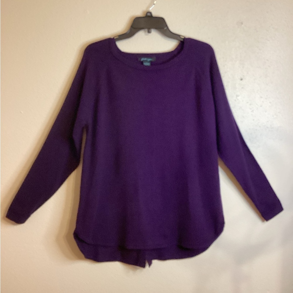 Faith & Zoe Pullover Purple Sweater Size large NWT
